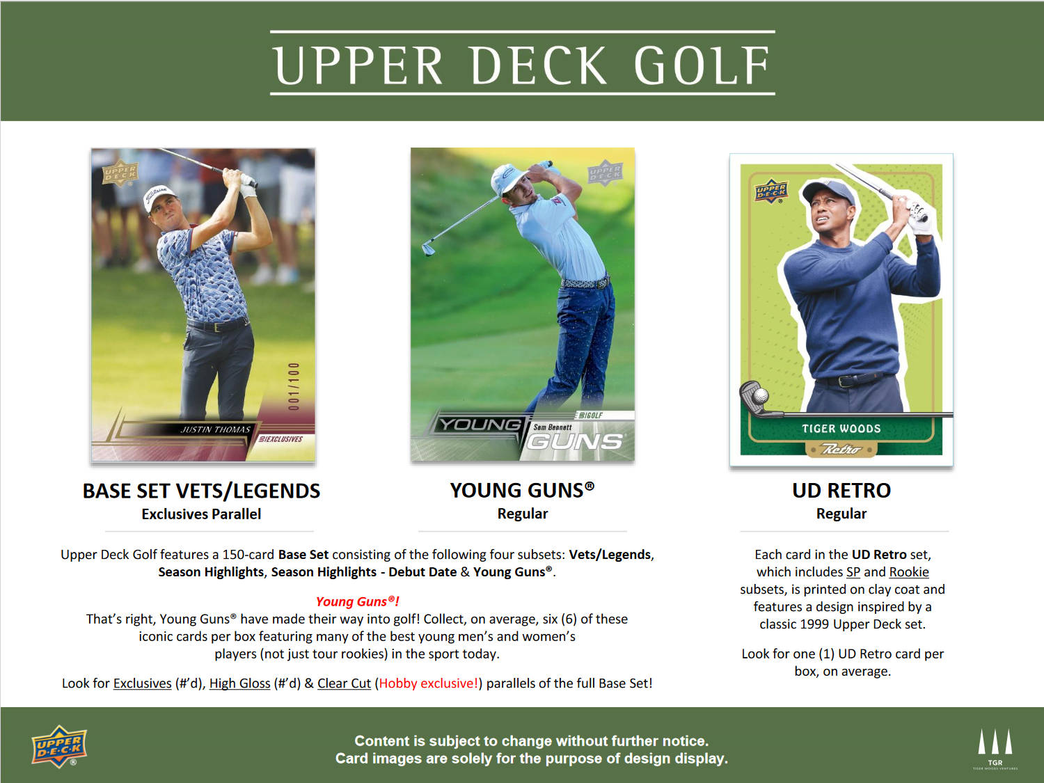 2024 Upper Deck Golf Hobby 12 Box Case [Contact Us To Order]