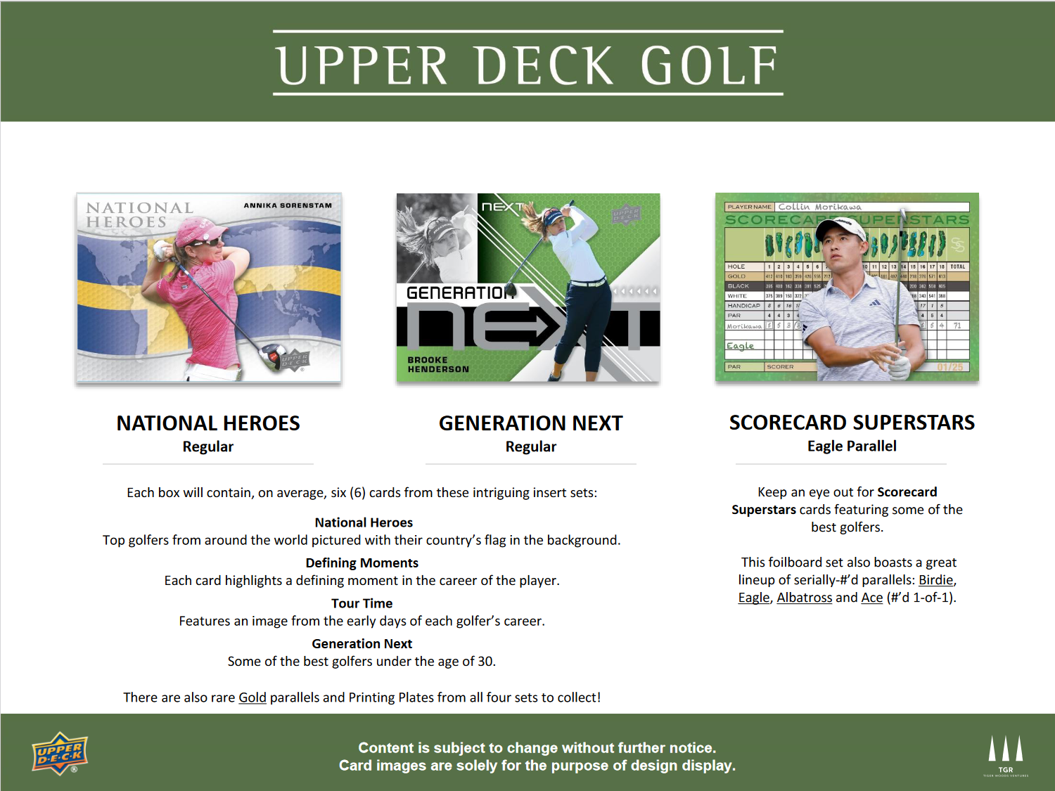 2024 Upper Deck Golf Hobby 12 Box Case [Contact Us To Order]