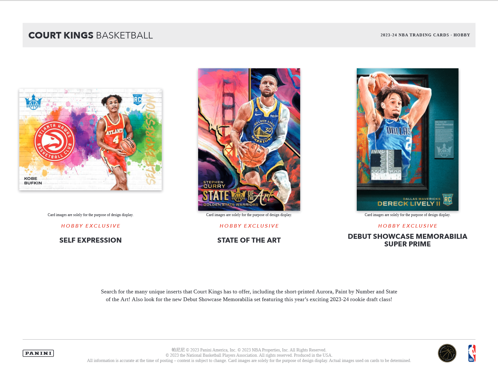 2023-24 Panini Court Kings Basketball Hobby Box