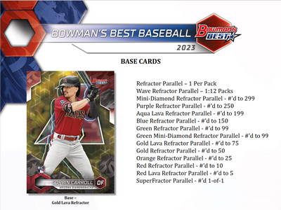 2023 Bowman's Best Baseball Hobby 8 Box Case