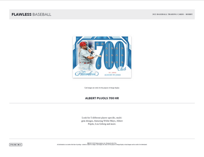 2023 Panini Flawless Baseball Hobby 2 Box Case