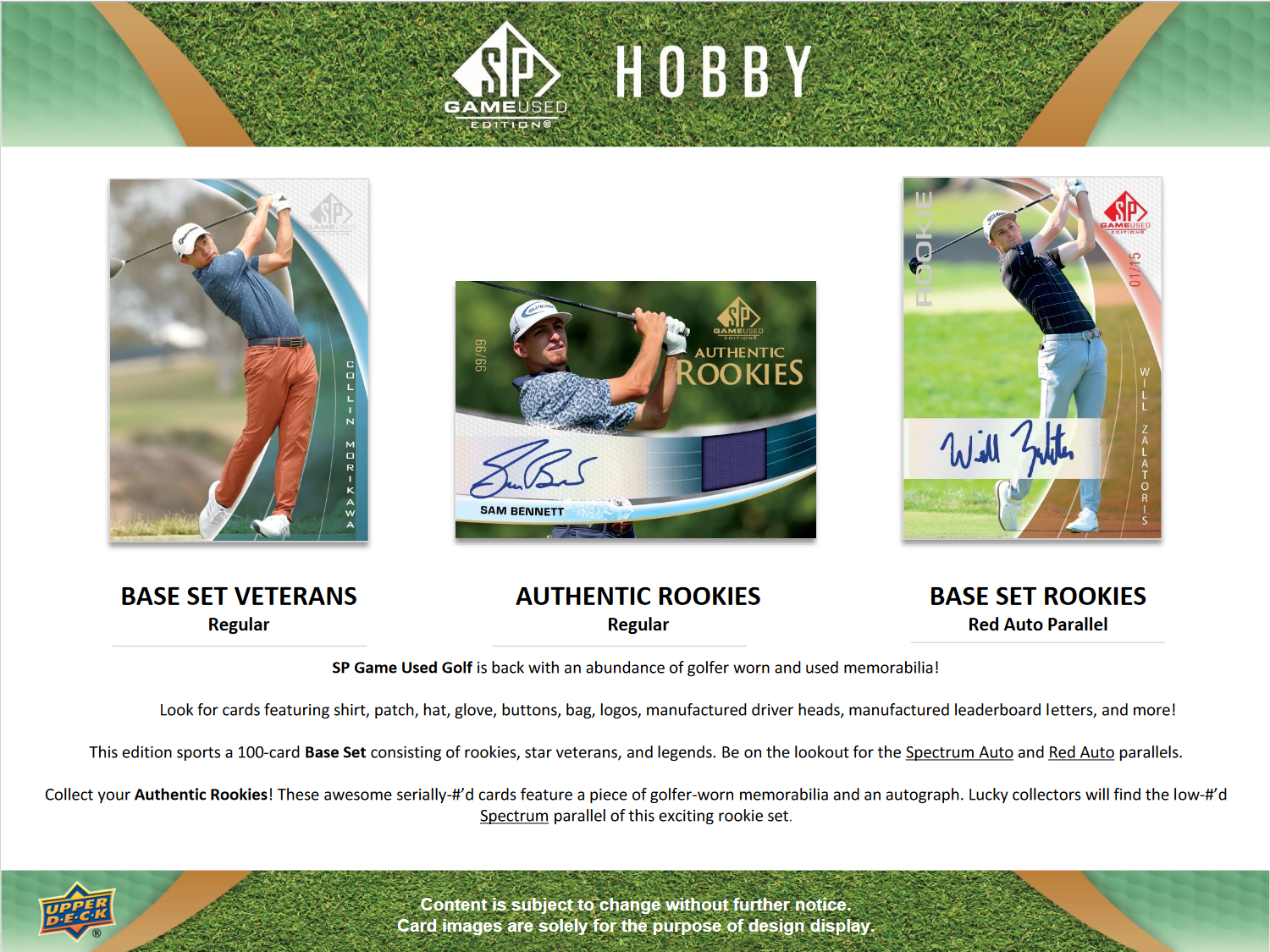 2024 Upper Deck SP Game Used Golf Hobby Box [Contact Us To Order]