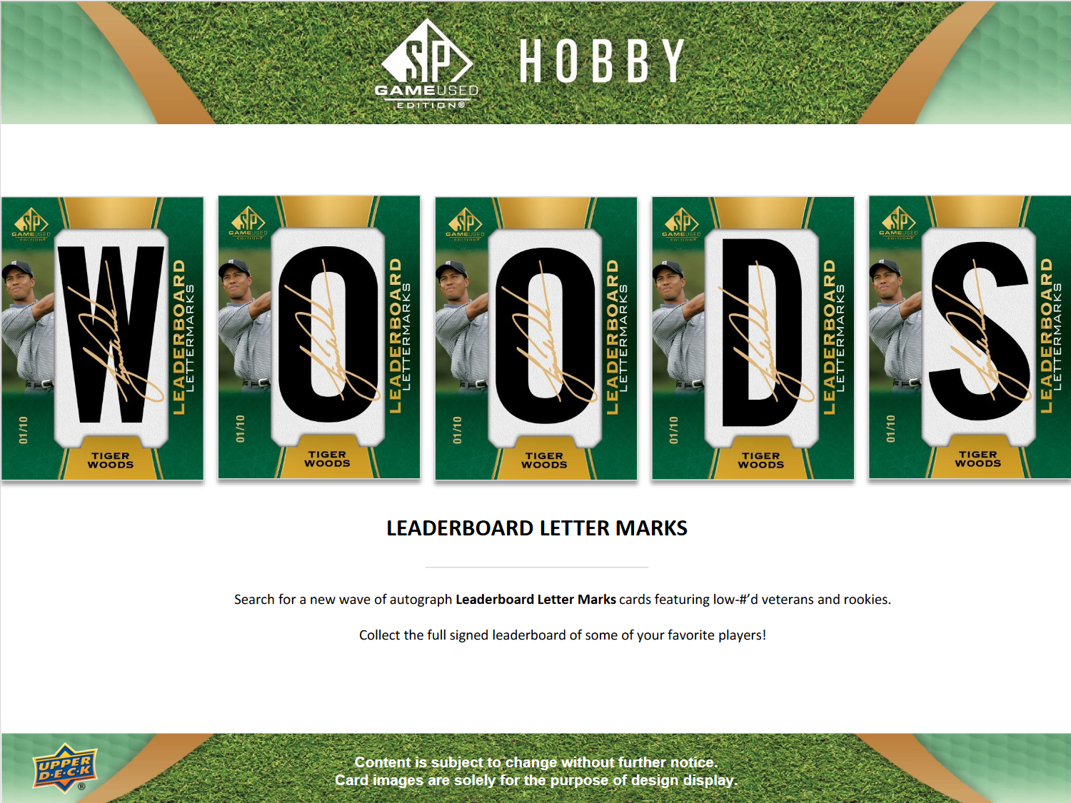 2024 Upper Deck SP Game Used Golf Hobby 10 Box Case [Contact Us To Order]