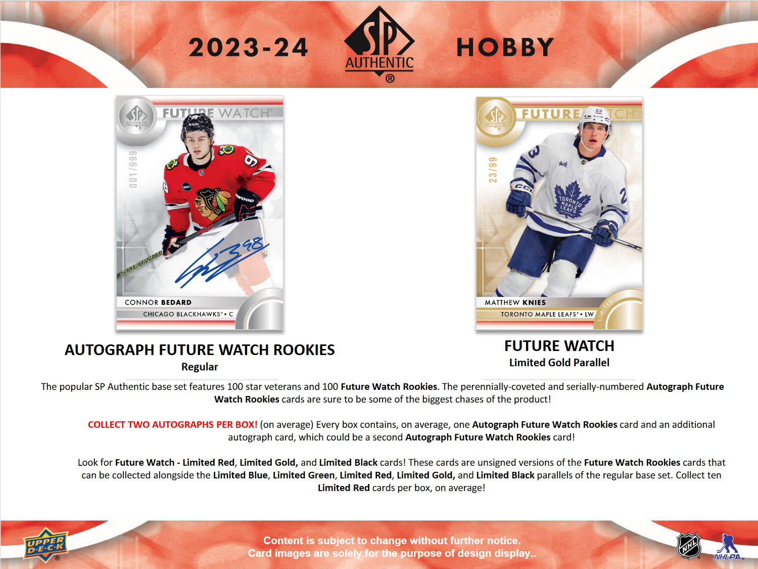 2023-24 Upper Deck SP Authentic Hockey Hobby Box [Contact Us To Order]
