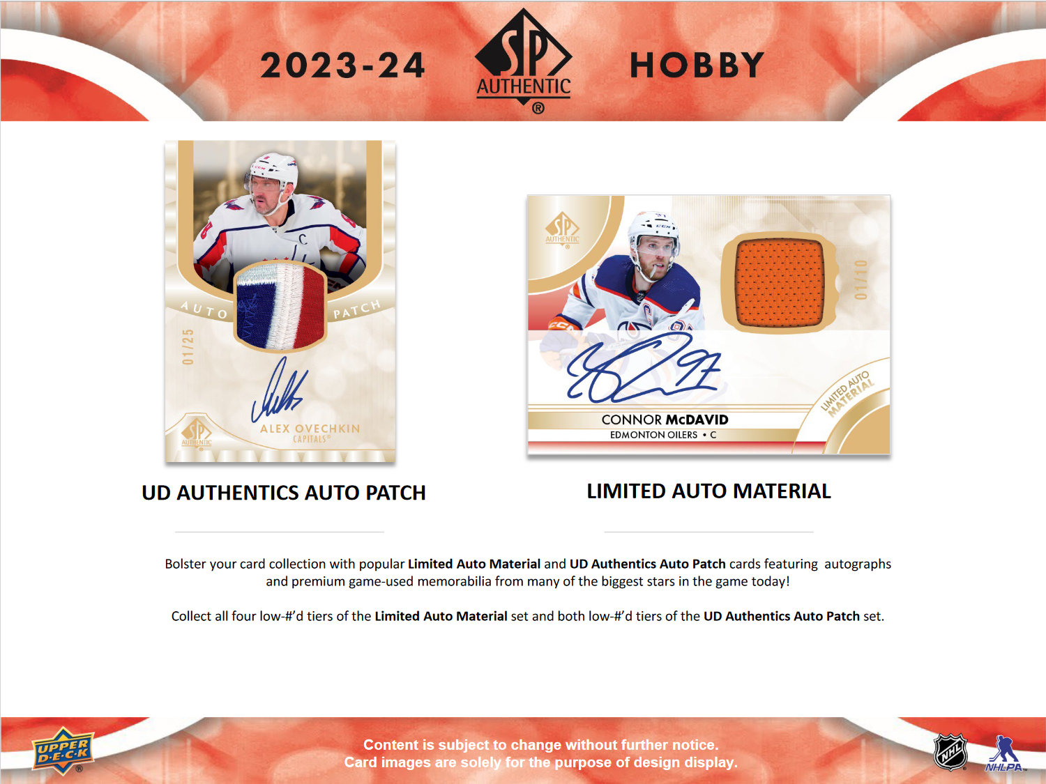 2023-24 Upper Deck SP Authentic Hockey Hobby 8 Box Case [Contact Us To Order]