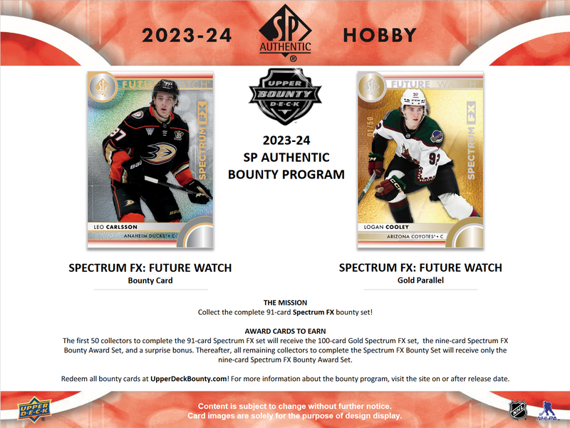 2023-24 Upper Deck SP Authentic Hockey Hobby Box [Contact Us To Order]