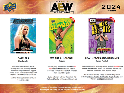 2024 Upper Deck All Elite Wrestling (AEW) Hobby Box [Contact Us To Order]