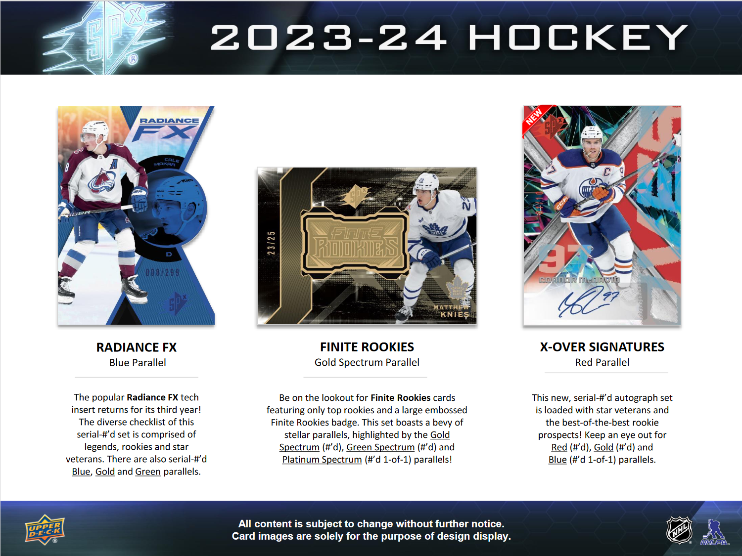 2023-24 Upper Deck SPx Hockey Hobby 20 Box Case [Contact Us To Order]