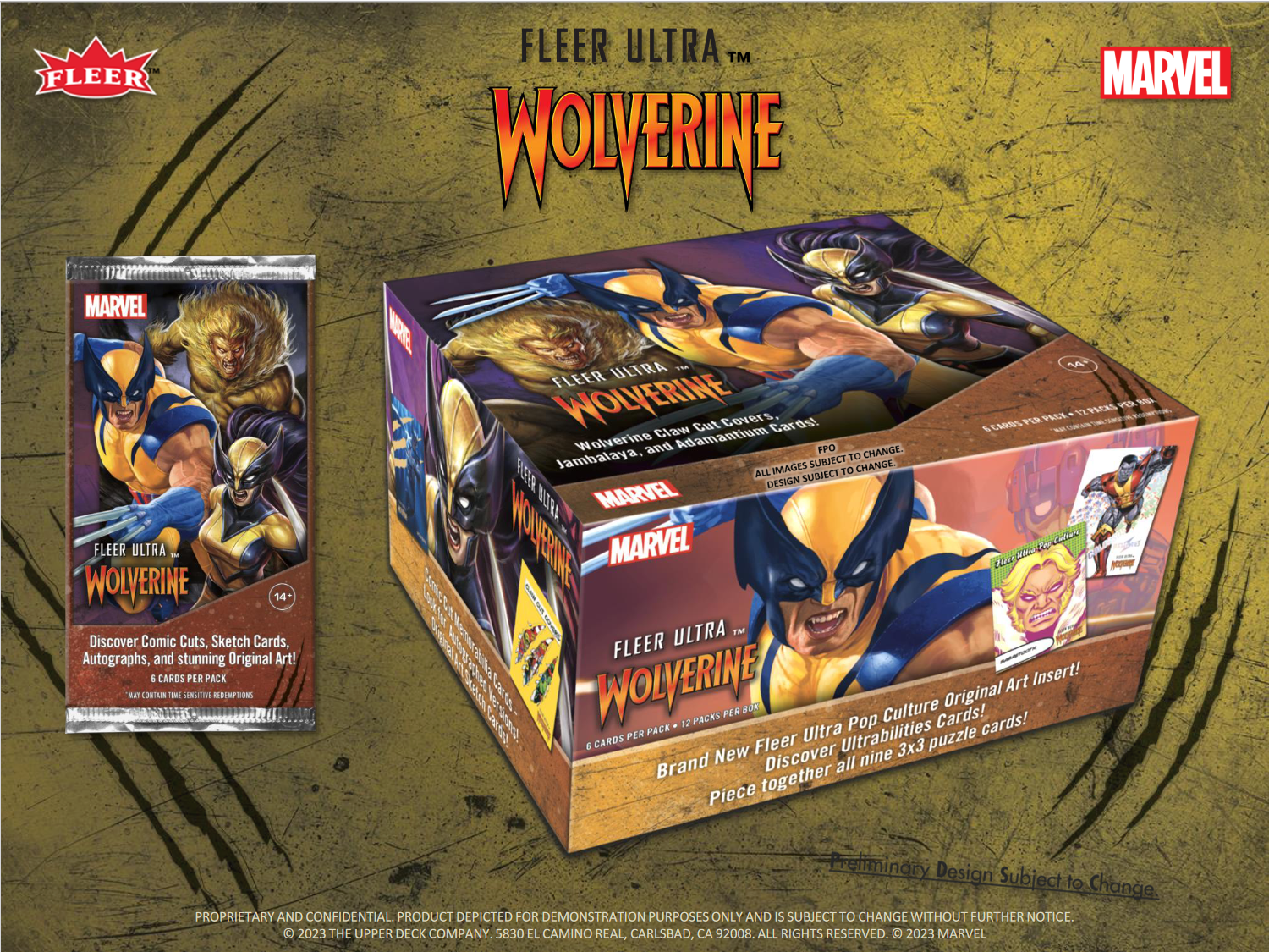 2023 Upper Deck Fleer Ultra Marvel Wolverine Hobby 12 Box Case [Contact Us To Order]