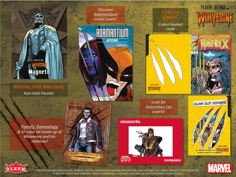2023 Upper Deck Fleer Ultra Marvel Wolverine Hobby 12 Box Case [Contact Us To Order]