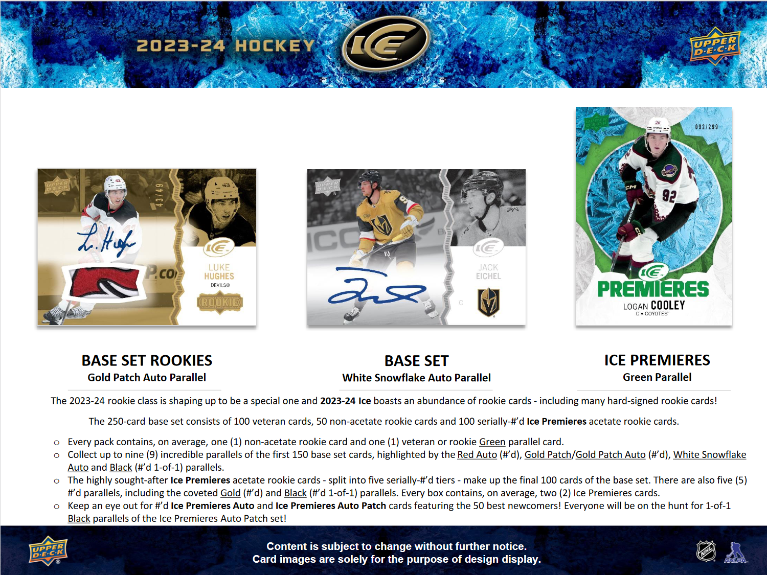 2023-24 Upper Deck Ice Hockey Hobby 12 Box Case [Contact Us To Order]