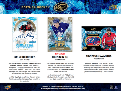 2023-24 Upper Deck Ice Hockey Hobby Box [Contact Us To Order]