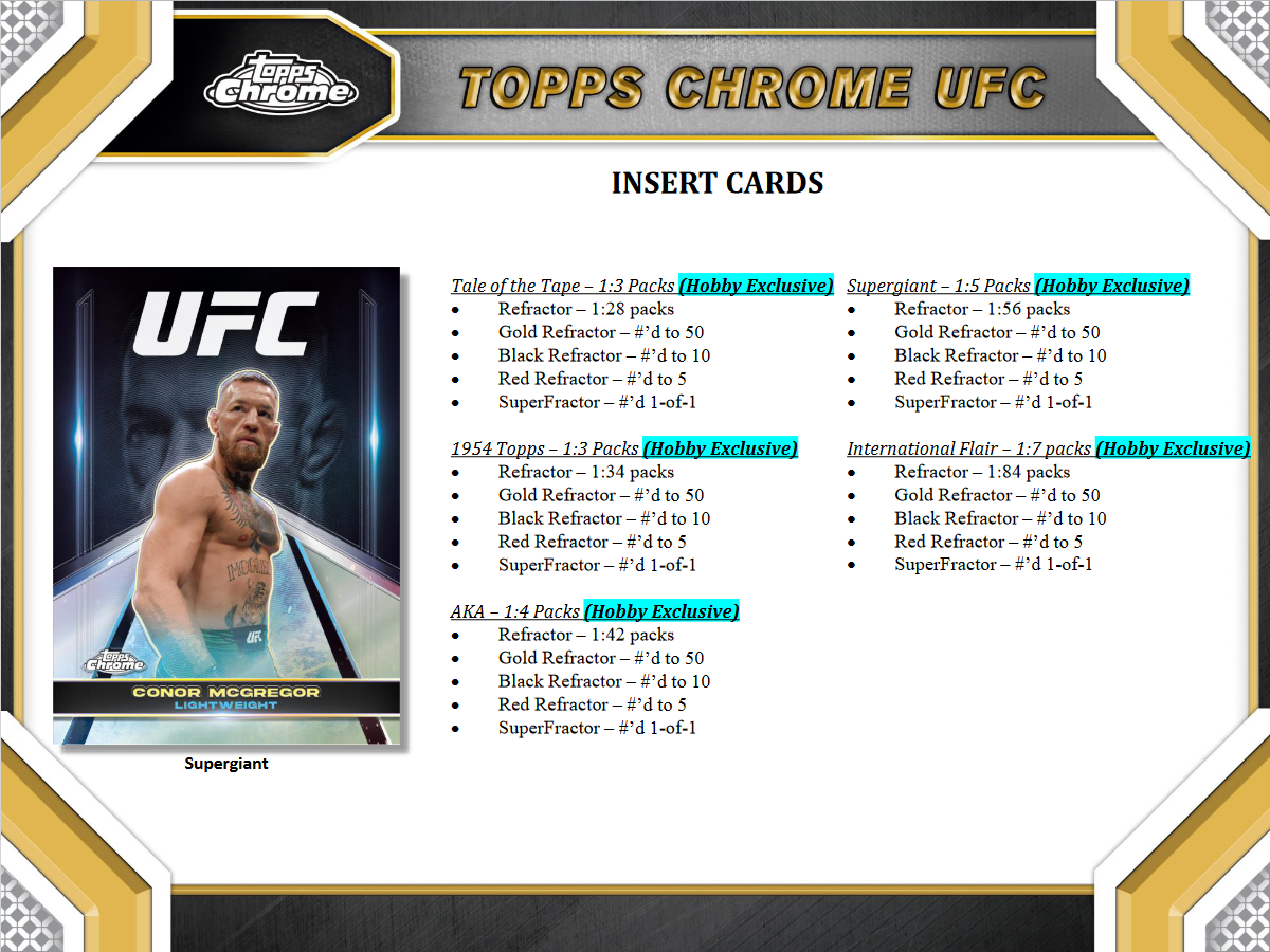 2024 Topps UFC Chrome Breakers Delight Case
