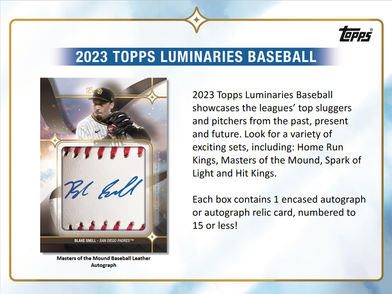 2023 Topps Luminaries Baseball Hobby 12 Box Case