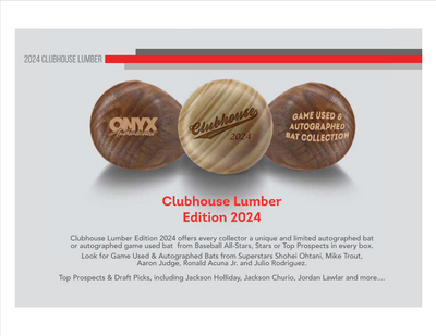 2023 Onyx Authenticated Clubhouse Lumber Collection Baseball Box