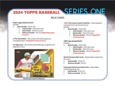 2024 Topps Series 1 Baseball Jumbo Box