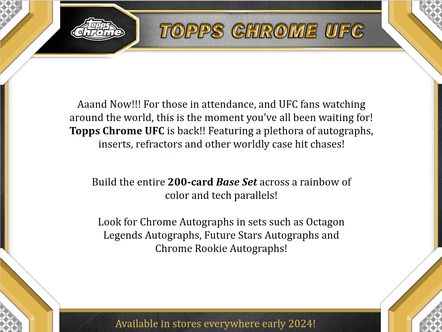 2024 Topps UFC Chrome Blaster 40 Box Case