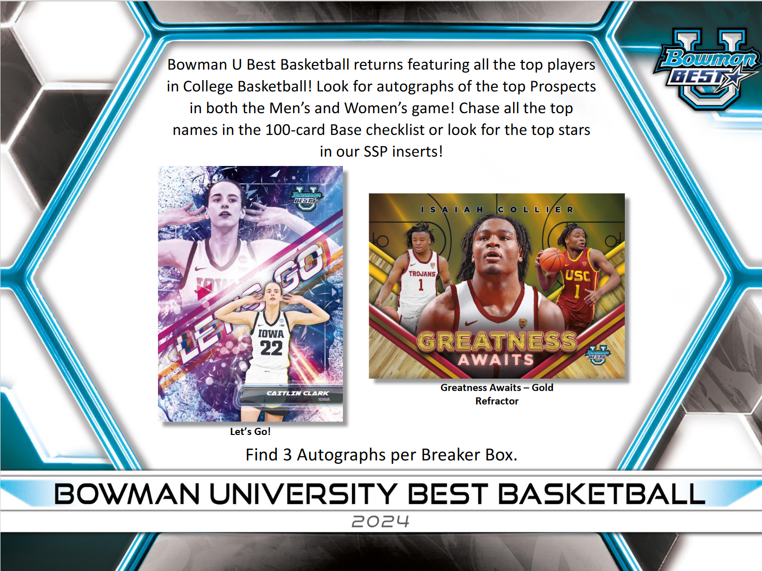 2023-24 Bowman University Best Basketball Delight 10 Box Case