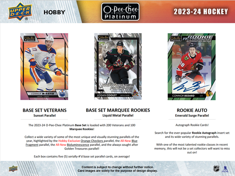 2023-24 O-Pee-Chee Platinum Hockey Hobby Box [Contact Us To Order]