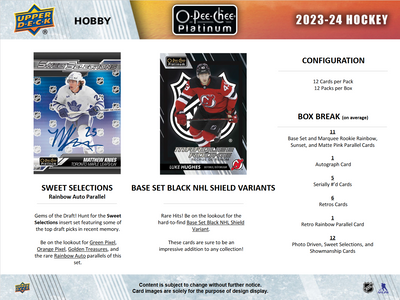 2023-24 O-Pee-Chee Platinum Hockey Hobby Box [Contact Us To Order]
