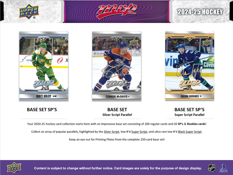 2024-25 Upper Deck MVP Hockey Hobby 20 Box Case [Contact Us To Order]