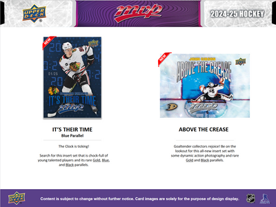 2024-25 Upper Deck MVP Hockey Hobby Box [Contact Us To Order]