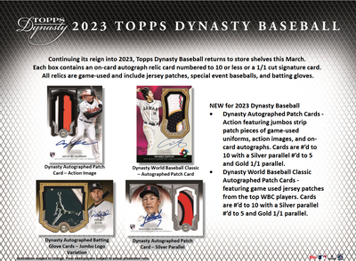 2023 Topps Dynasty Baseball Hobby 5 Box Case