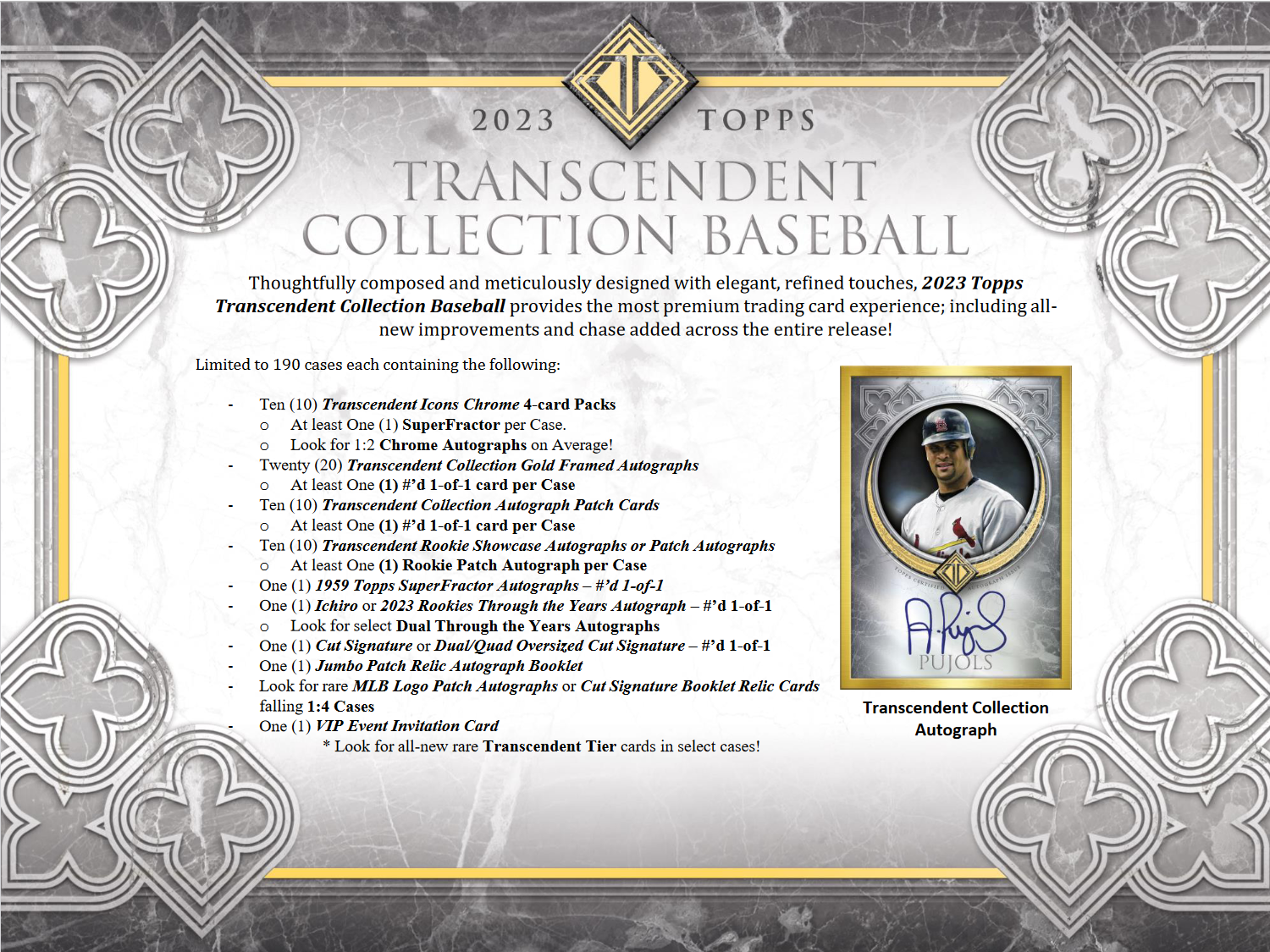 2023 Topps Transcendent Collection Baseball Case [Contact Us To Order]