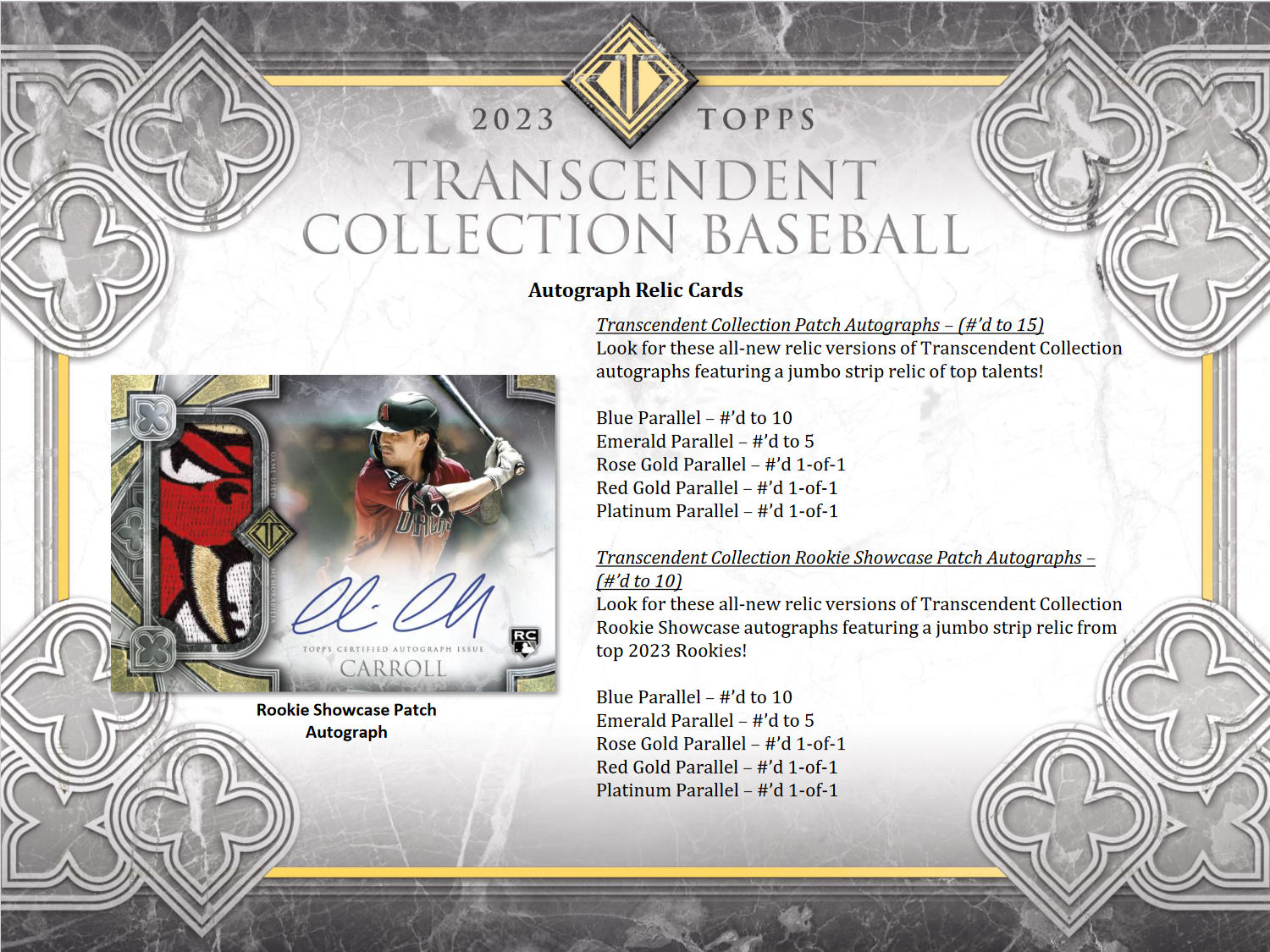 2023 Topps Transcendent Collection Baseball Case [Contact Us To Order]