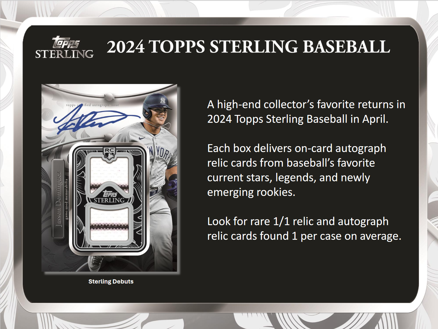 2024 Topps Sterling Baseball Hobby 4 Box Case