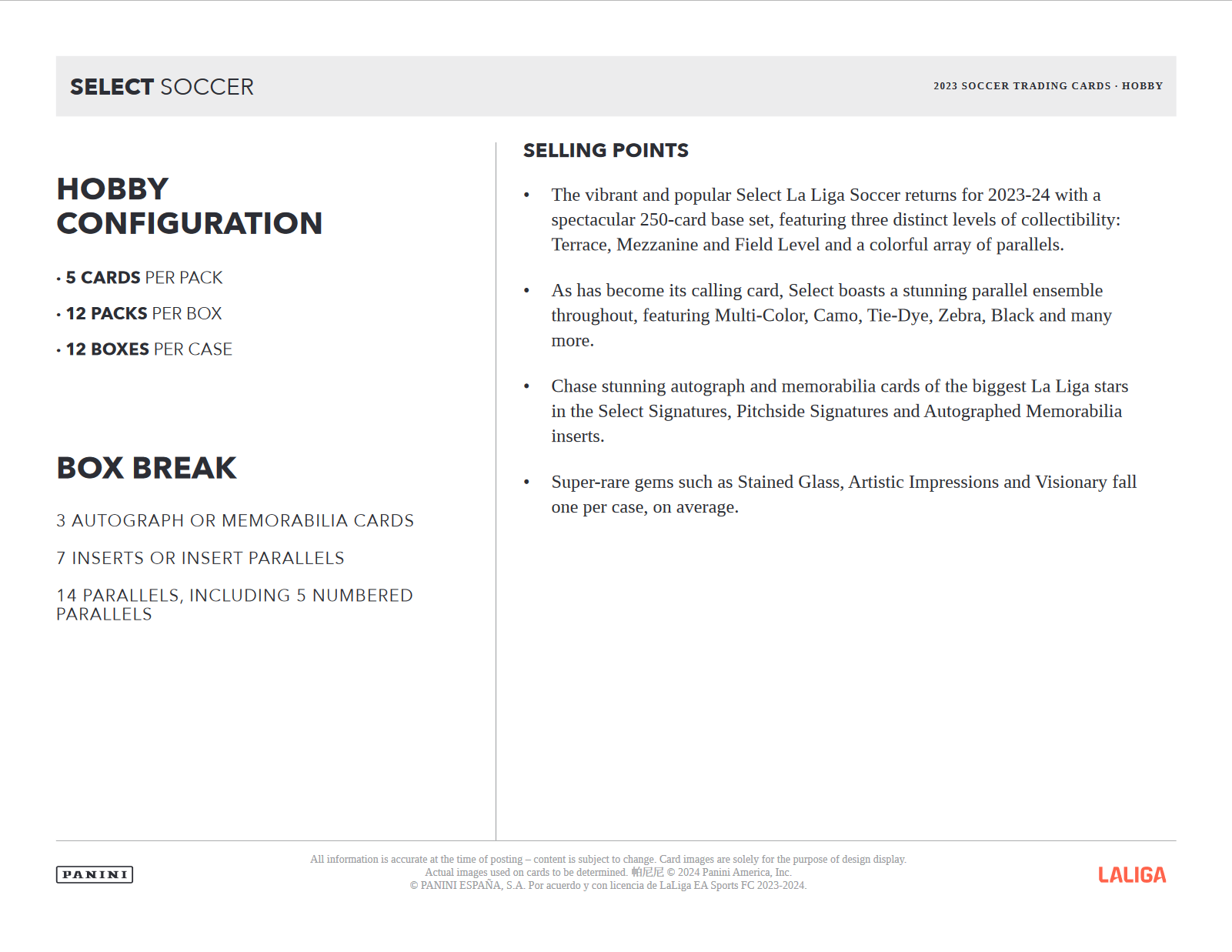 2023-24 Panini Select La Liga Soccer Hobby Box