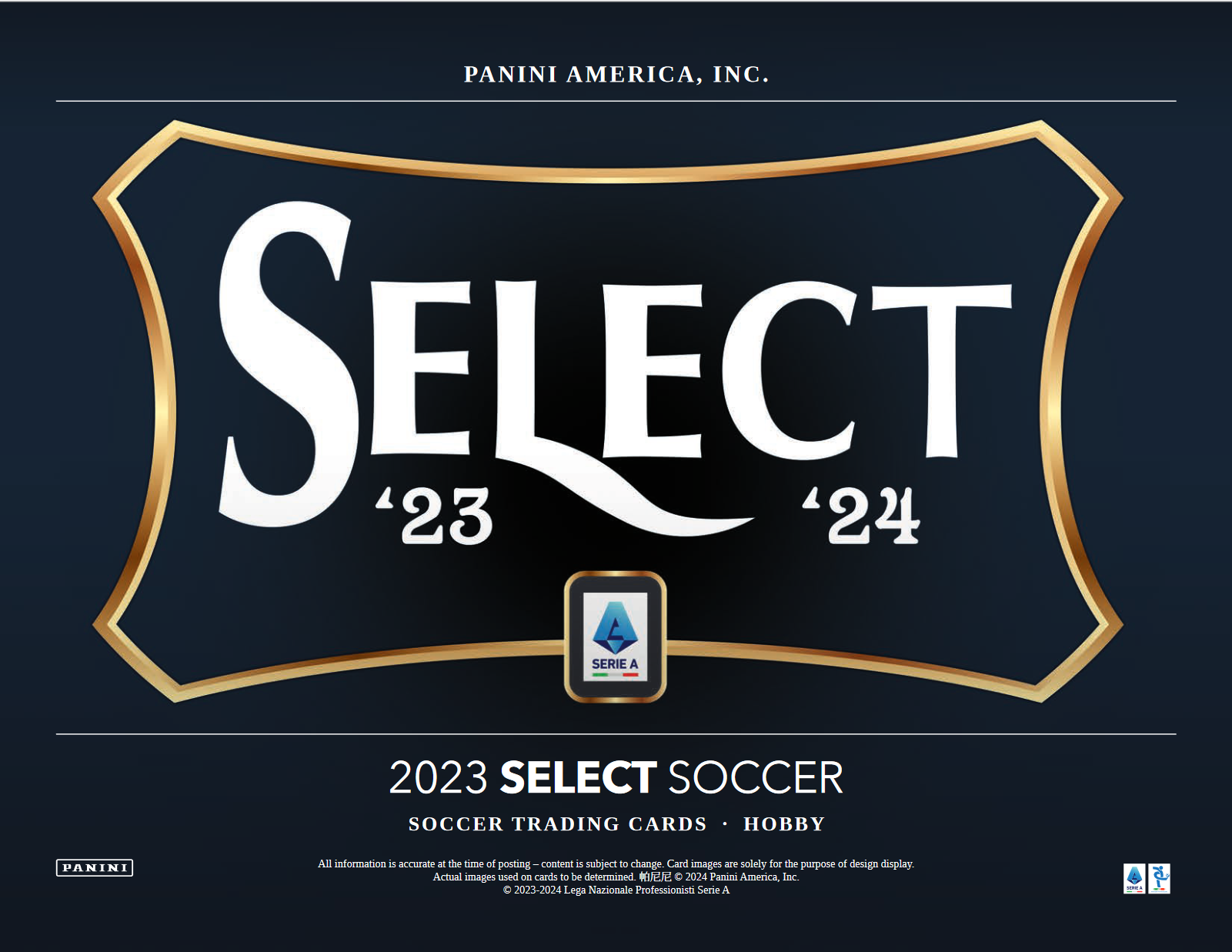 2023-24 Panini Select Serie A Soccer Hobby 12 Box Case