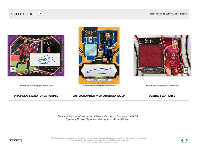 2023-24 Panini Select Serie A Soccer Hobby 12 Box Case