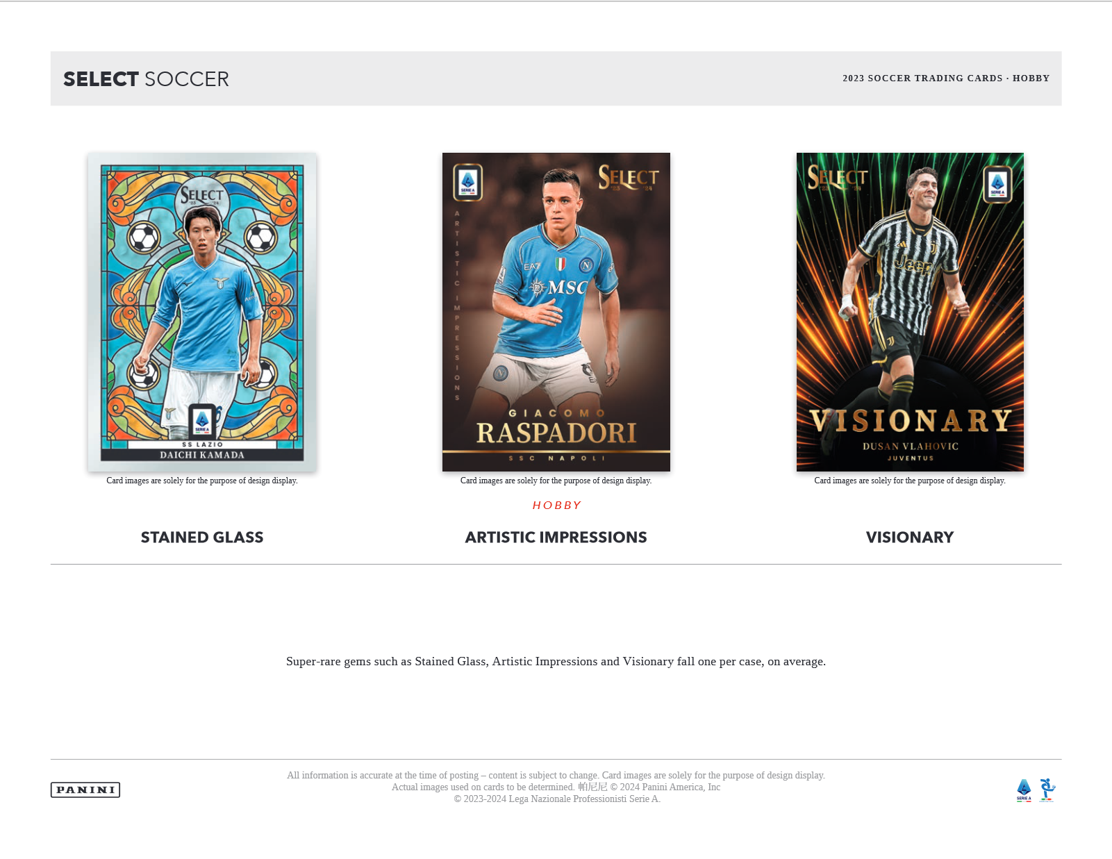 2023-24 Panini Select Serie A Soccer Hobby 12 Box Case