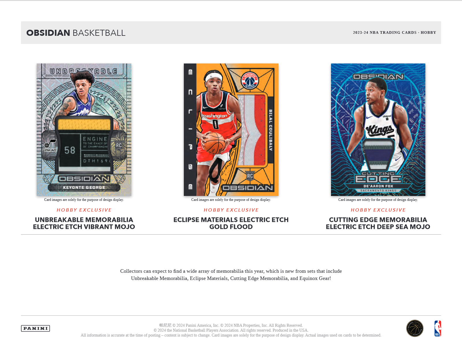 2023-24 Panini Obsidian Basketball Hobby Box