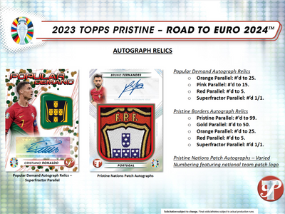 2023 Topps Pristine Road To Euro 2024 Soccer Hobby 8 Box Case