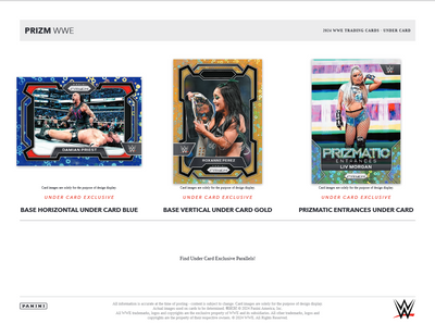 2024 Panini Prizm WWE Under Card 20 Box Case