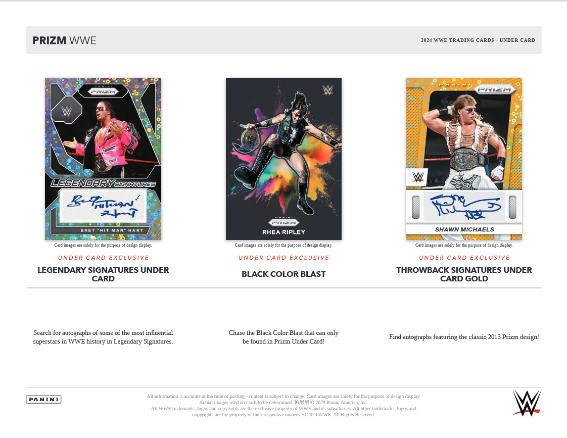 2024 Panini Prizm WWE Under Card 20 Box Case