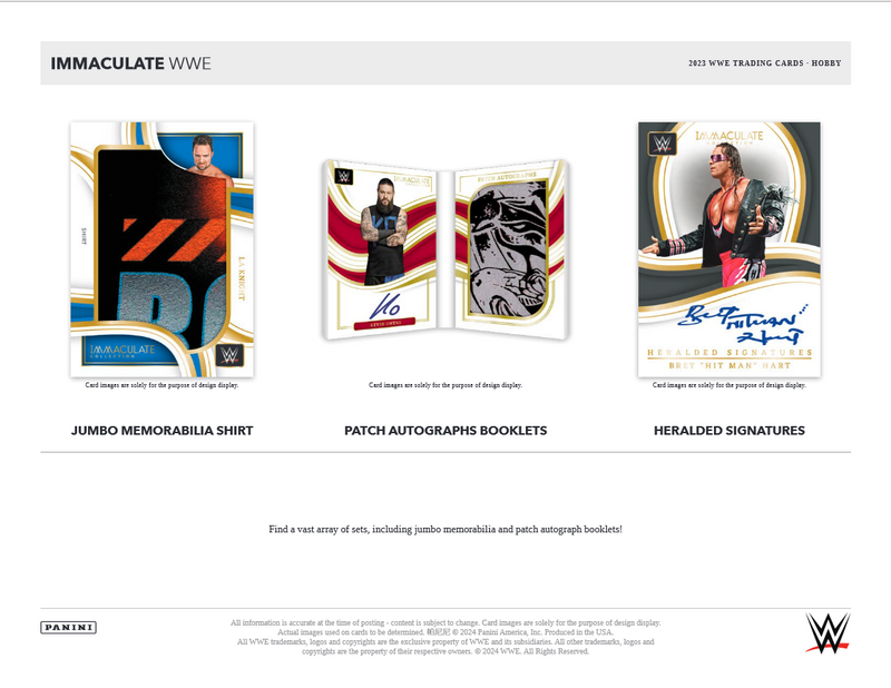 2023 Panini Immaculate WWE Hobby 5 Box Case