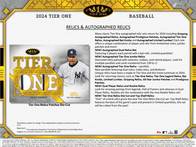 2024 Topps Tier One Baseball Hobby Box