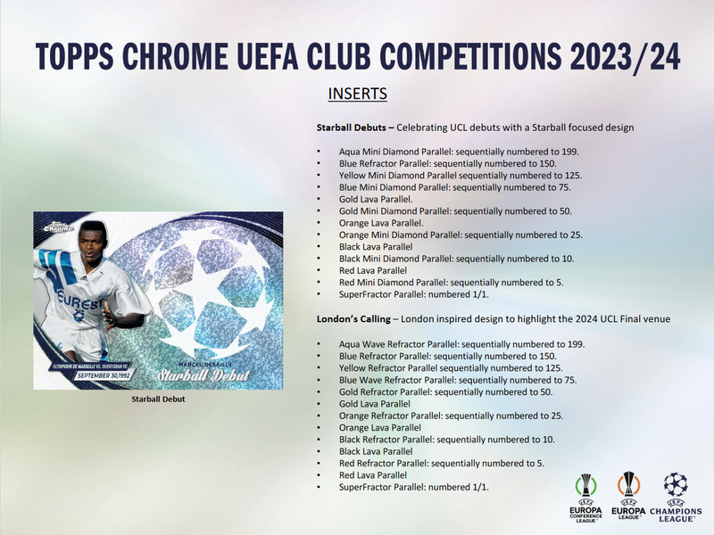 2023-24 Topps UEFA Club Competitions Chrome Soccer Hobby 12 Box Case