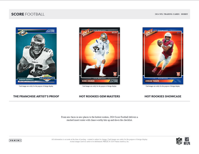 2024 Panini Score Football Hobby 12 Box Case