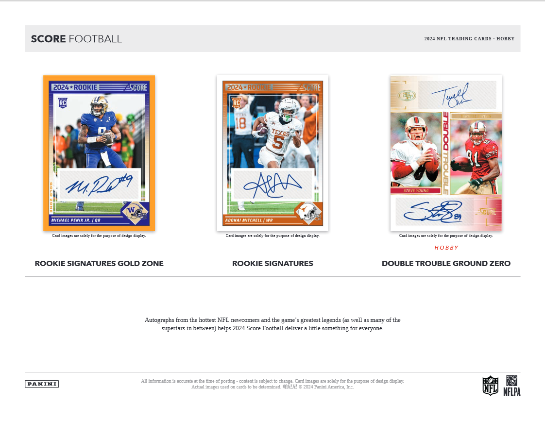 2024 Panini Score Football Hobby Box Piece Of The Game