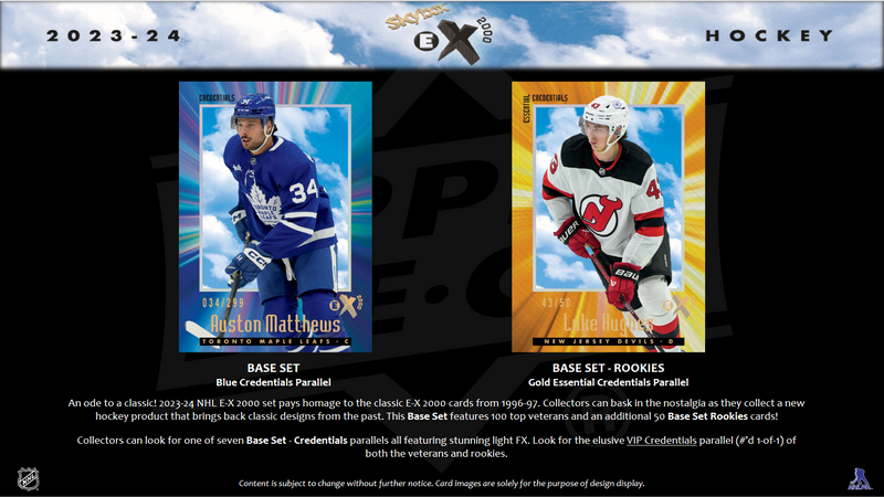 2023-24 Upper Deck Skybox E-X 2000 Hockey Hobby Box [Contact Us To Order]