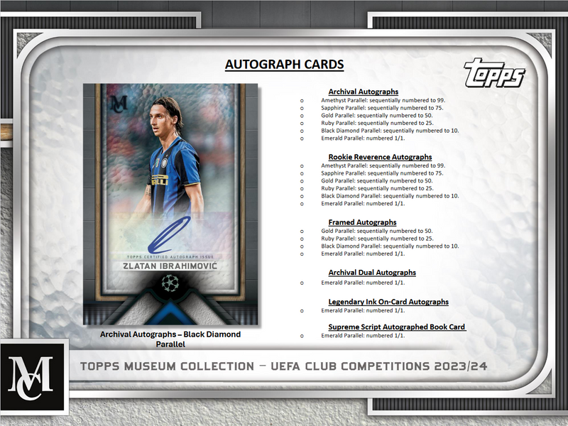 2023-24 Topps UEFA Club Competitions Museum Collection Soccer Hobby 12 Box Case