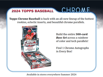 2024 Topps Chrome Baseball Hobby 12 Box Case