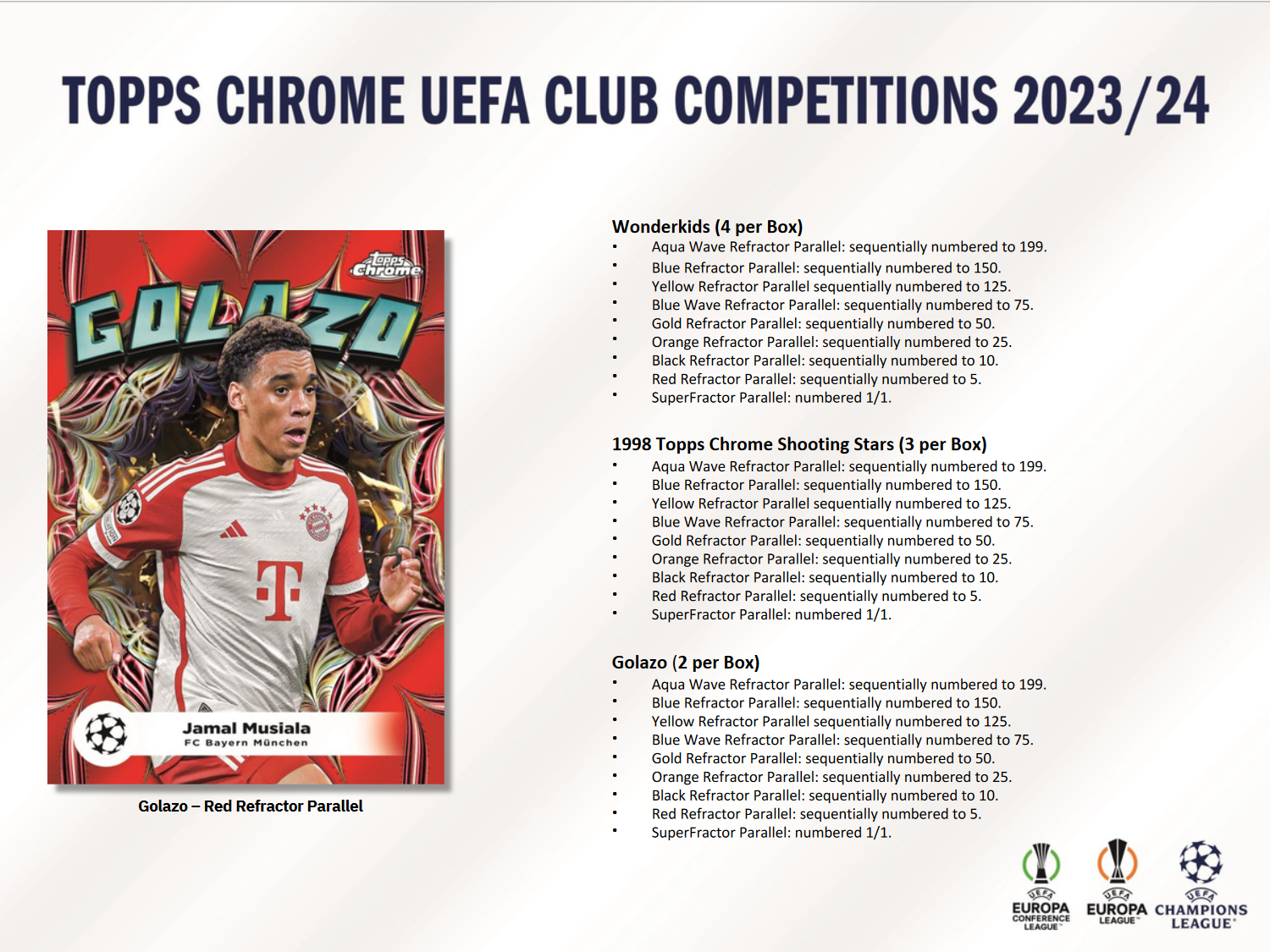 2023-24 Topps UEFA Club Competitions Chrome Soccer Jumbo Box