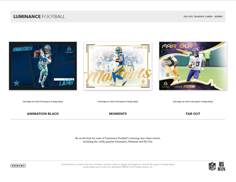 2024 Panini Luminance Football Hobby 12 Box Case