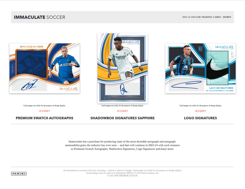 2023-24 Panini Immaculate Soccer Hobby 6 Box Case