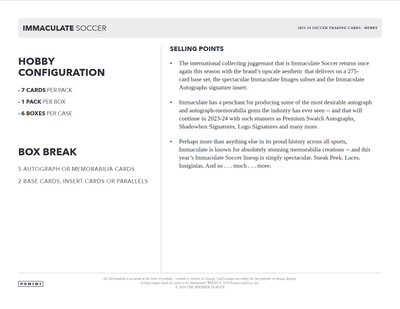 2023-24 Panini Immaculate Soccer Hobby Box